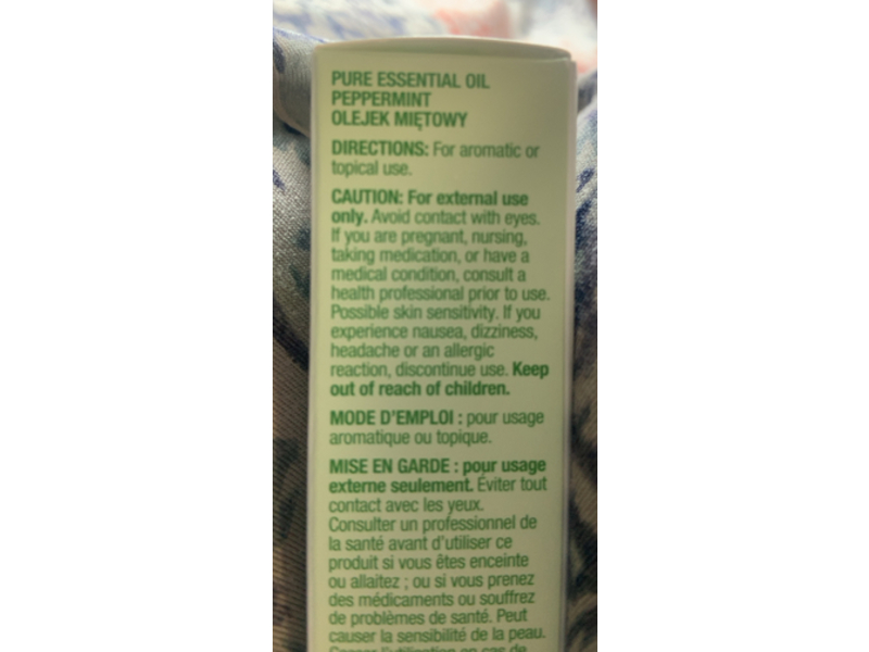 Arbonne Pure Essential Oil, Peppermint, 0.5 fl oz/15 mL