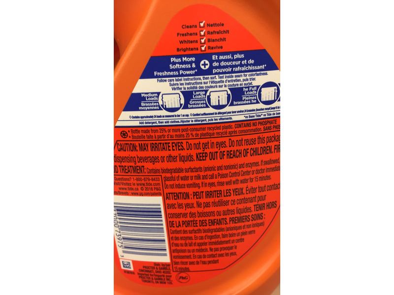 Tide Downy Detergent, April Fresh, 24 Loads, 37 fl oz/1.09 L