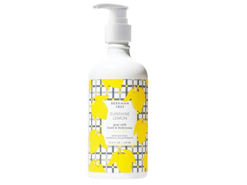 Beekman 1802 Goat Milk Hand & Body Lotion, Sunshine Lemon, 12.5 fl oz/370 mL