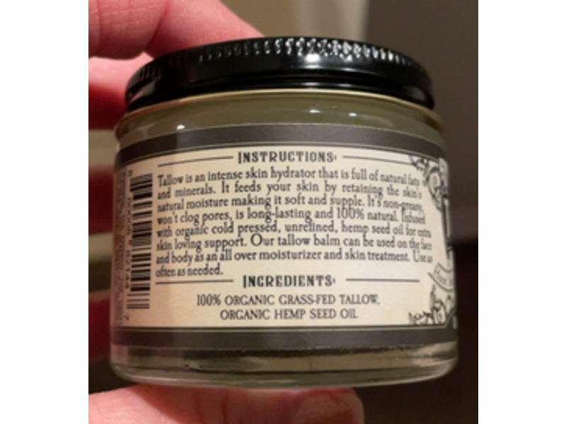 Tallow Balm Whipped Hemp Seed Oil, 2 oz/57 g