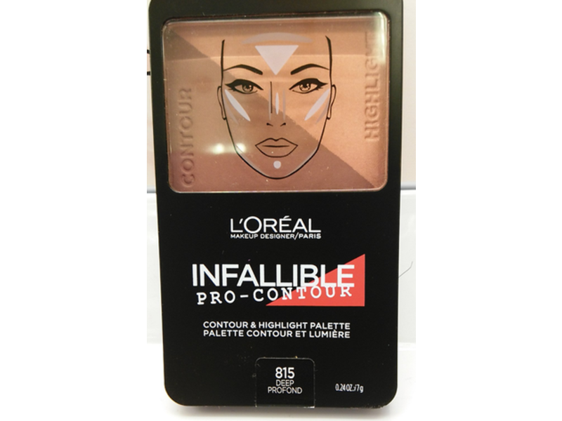 L'Oréal Paris Infallible Pro Contour & Highlight Palette, Deep/Profound, 0.24 oz/7 g