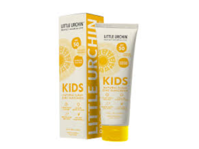 Little Urchin Kids Natural Clear Zinc Sunscreen, SPF 50, 3.38 fl oz/100 g