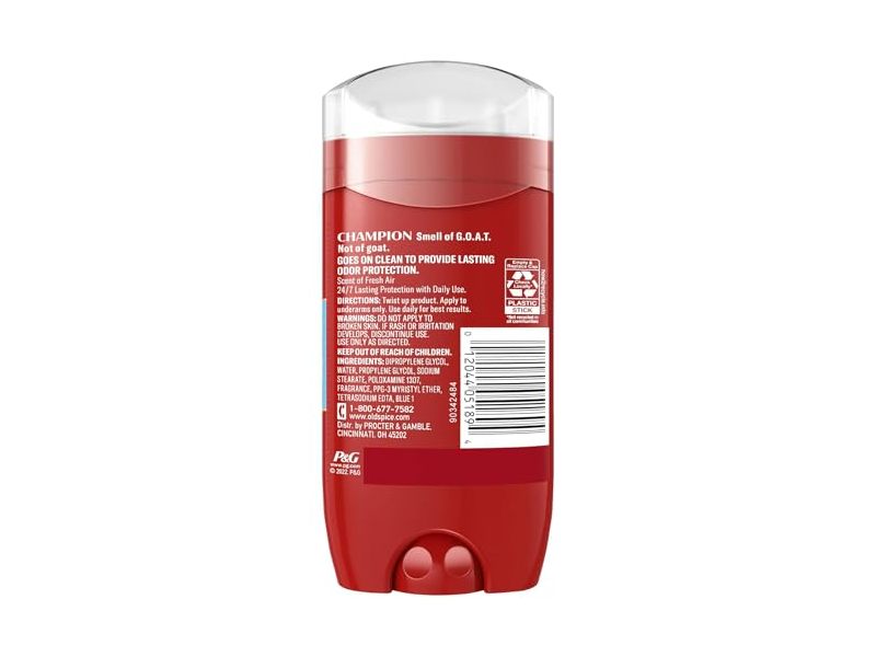 Old Spice Champion Deodorant, Fresh Air, 3.0 oz/85 g