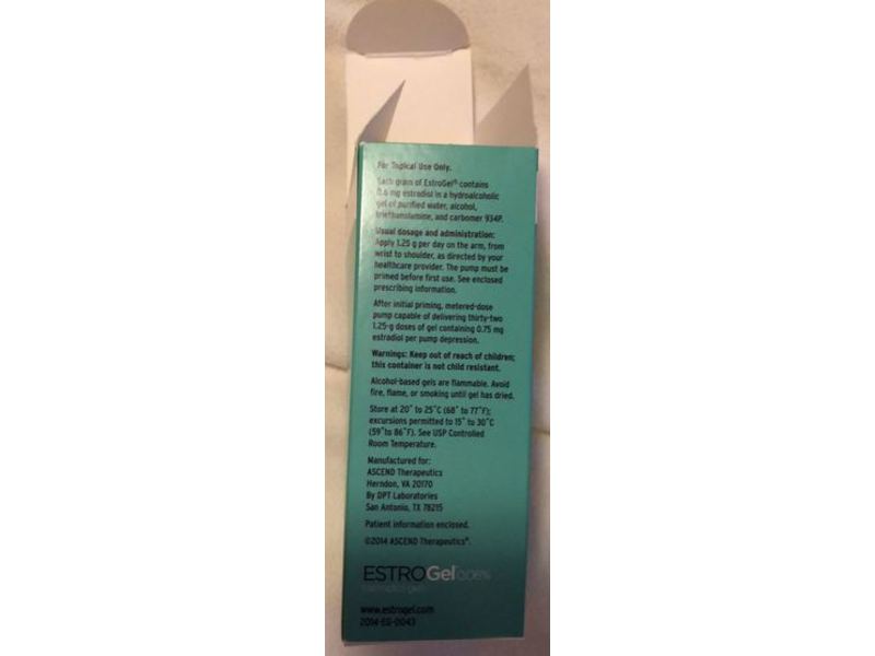Estrogel 0.06%, 50 g, Ascend Therapeutics (Rx)