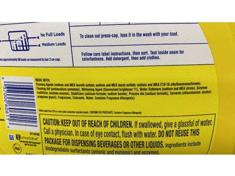 Tide Simply Ultra Clean Laundry Detergent, Refreshing Breeze, 150 fl oz/4.43 L