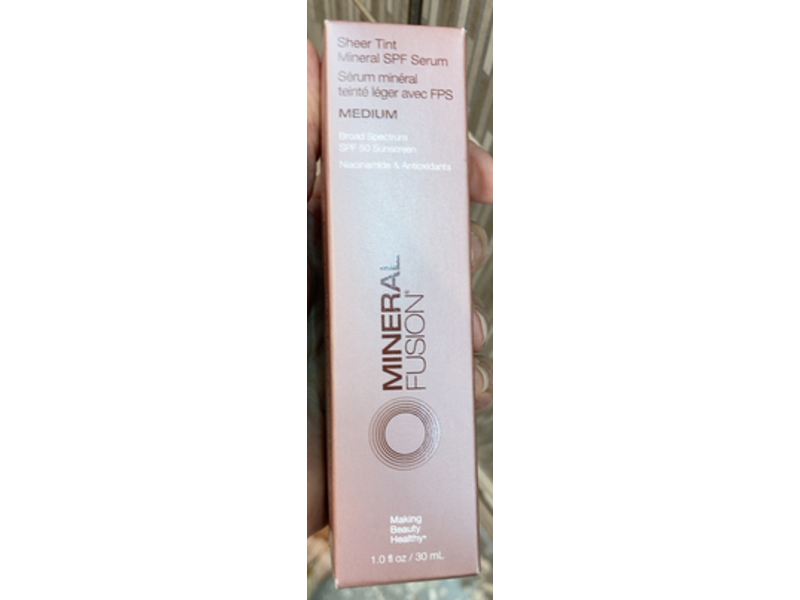 Mineral Fusion Sheer Tint Face Serum, Medium, SPF 50, 1 fl oz/30 mL