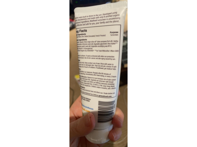 Waxhead Skin Nourishing Sunscreen, SPF 32, 4 oz/115 g