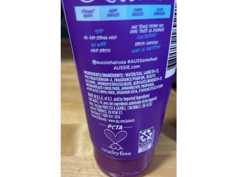 Aussie Instant Freeze Sculpting Gel, Maximum Hold, 8 oz/198 g