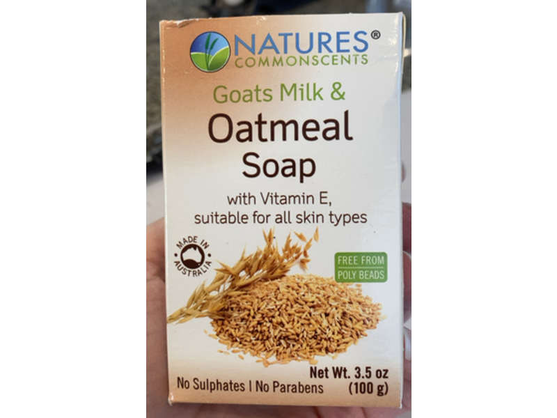 Natures Commonscents Goats Milk & Oatmeal Soap, Vitamin E, 3.5 oz/100 g