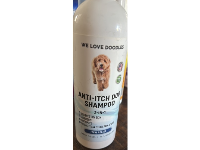 We Love Doodles 2-In-1 Anti-Itch Dog Shampoo, Itch Relief, 16 fl oz/473 mL