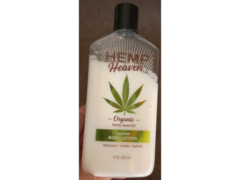 Hemp Heaven Organic Hemp Seed Oil Body Lotion, Coconut, 12 oz/354 mL