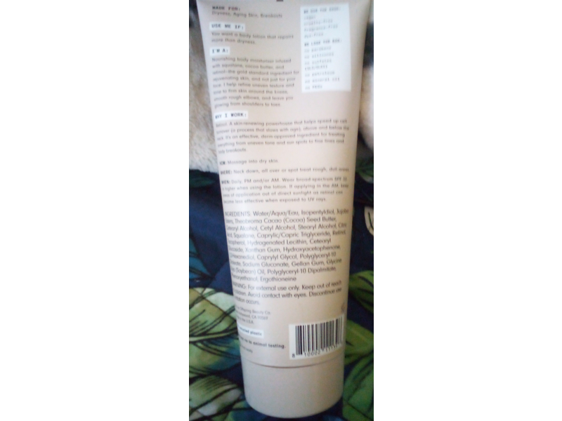 Versed Retinol Body Lotion, Firm Ground, 6 fl oz/177 mL