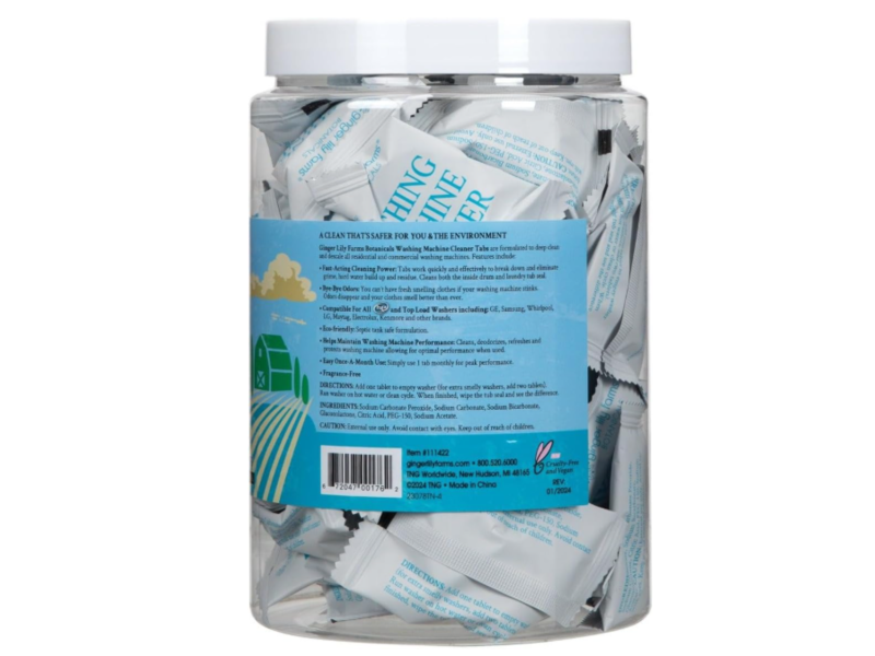 Ginger Lily Farms Botanicals Washing Machine Cleaner Tabs, 50 Count