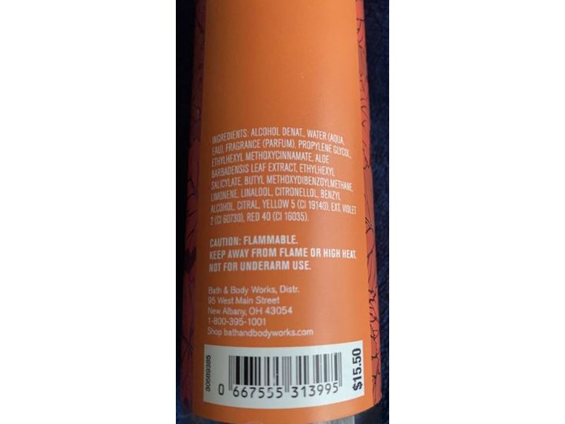 Bath and Body Works Golden Clementine & Amber Fine Fragrance Mist, 8 fl oz/236 mL
