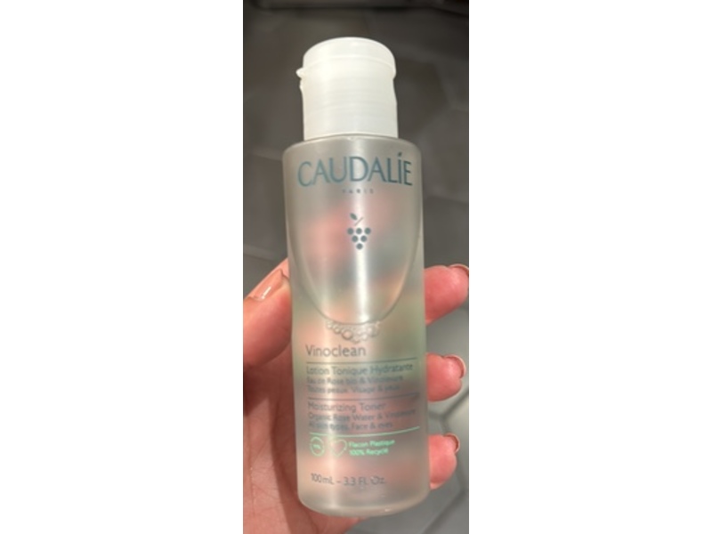 Caudalie Vinoclean Moisturizing Toner, Rose Water & Vinolevure, 3.3 fl oz/100 mL