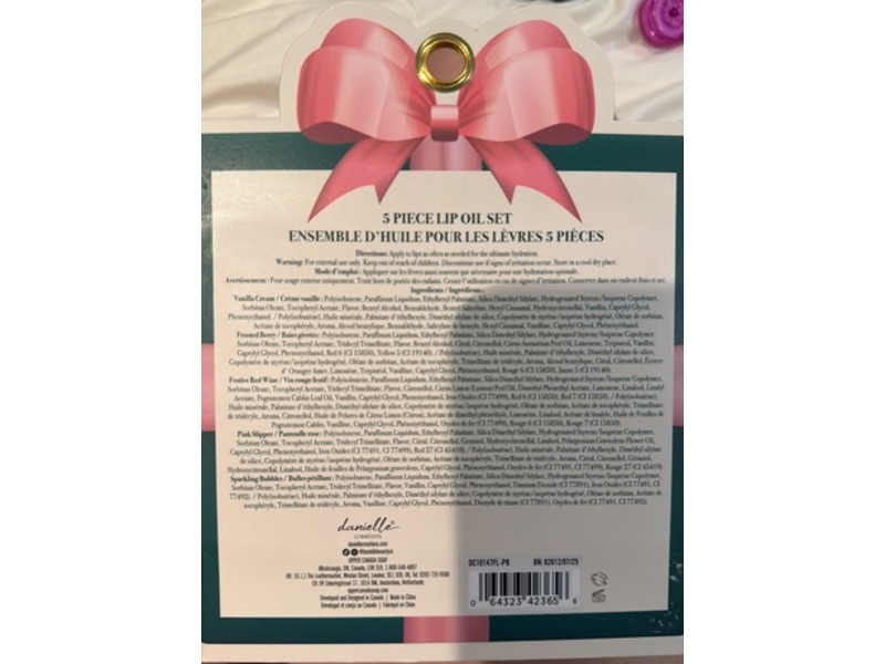 Danielle Creations Lip Oil Set, 0.13 fl oz/4 mL, Set Of 5