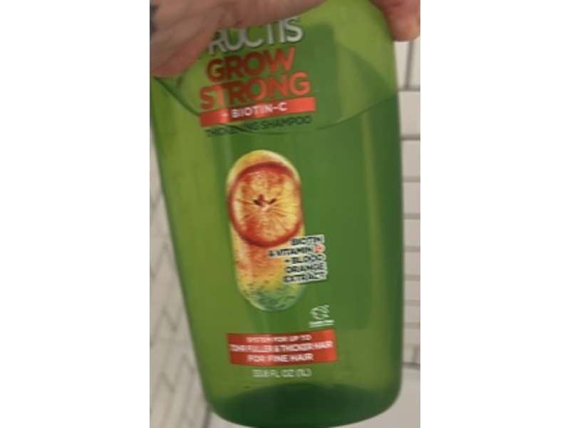 Garnier Fructis Grow Strong Thickening Shampoo, Biotin-C, 33.8 fl oz/1 L