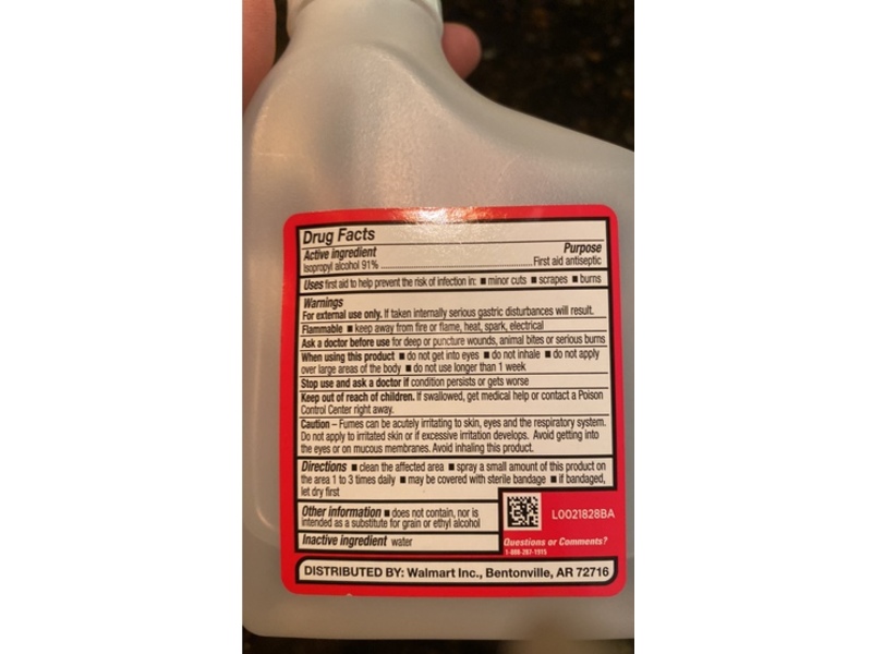 Equate First Aid Antiseptic Isopropyl Alcohol, 10 fl oz/295 mL