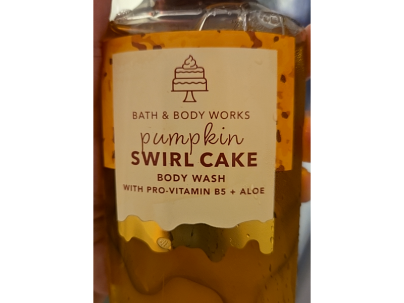 Bath & Body Works Pumpkin Swirl Cake Body Wash, Pro Vitamin B5 + Aloe, 10 fl oz/295 mL