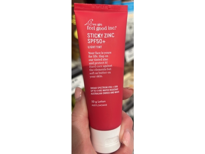 We Are Feel Good Sticky Zinc Lotion, SPF 50+, Light Tint, 50 g