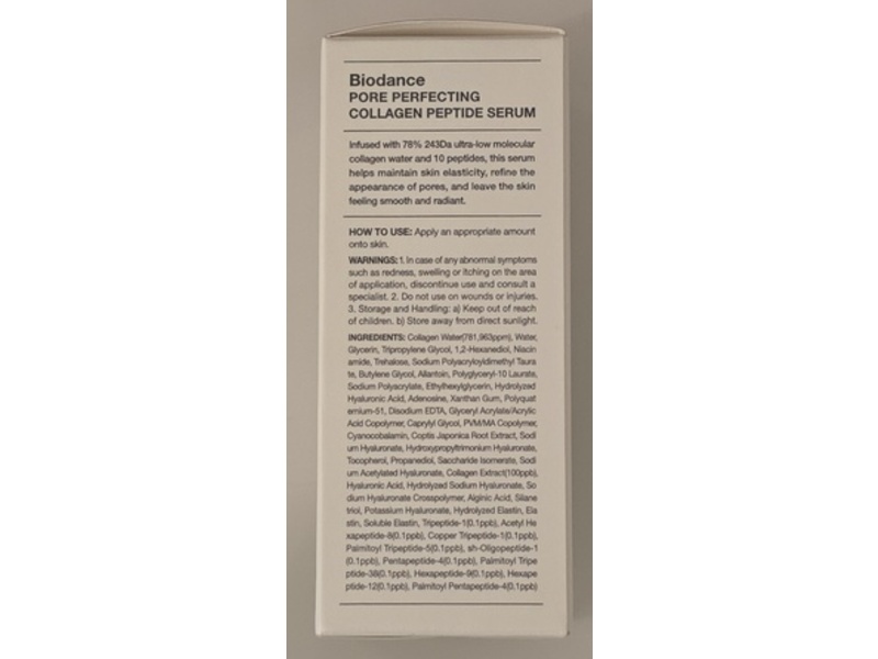 Biodance Pore Perfecting Collagen Peptide Serum, 1.01 fl oz/30 mL