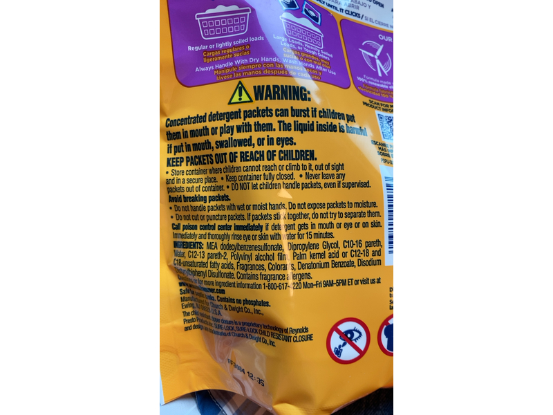 Arm & Hammer 5 In 1 Power Packs, Fresh Burst, Odor Blaster, 0.48 kg, 24 Paks