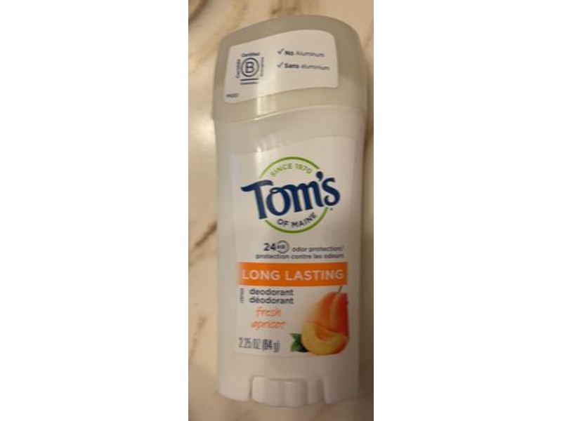 Tom's Of Maine Long Lasting Deodorant, Fresh Apricot, 2.25 oz