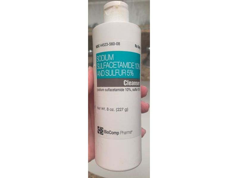 Sodium Sulfacetamide 10% and Sulphur 5% Cleanser, 8 oz/227 g, BioComp Pharma (RX)
