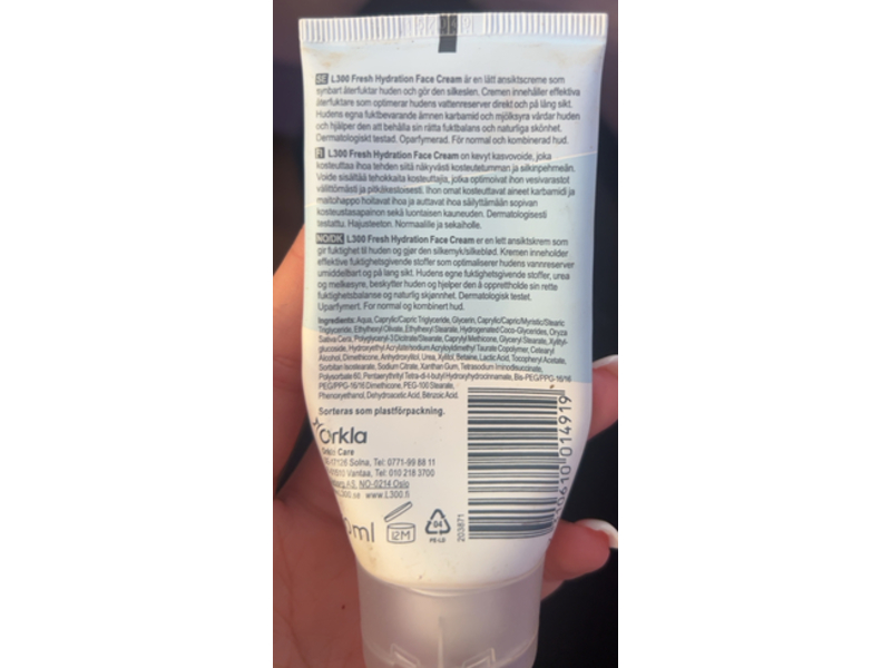 L300 Fresh Hydration Face Cream, 60 mL