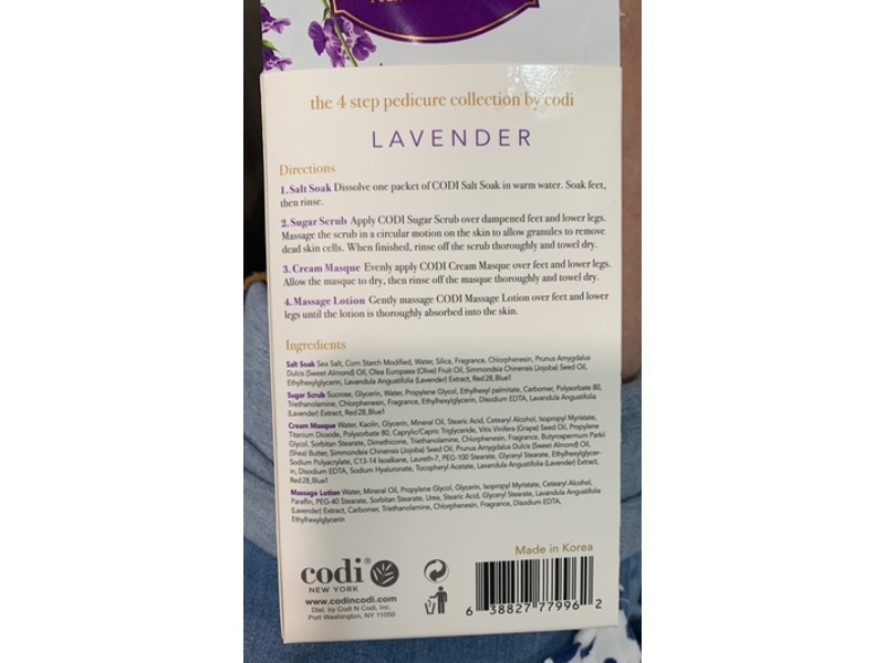 Codi 4 In 1 Pedicure Kit, Lavender