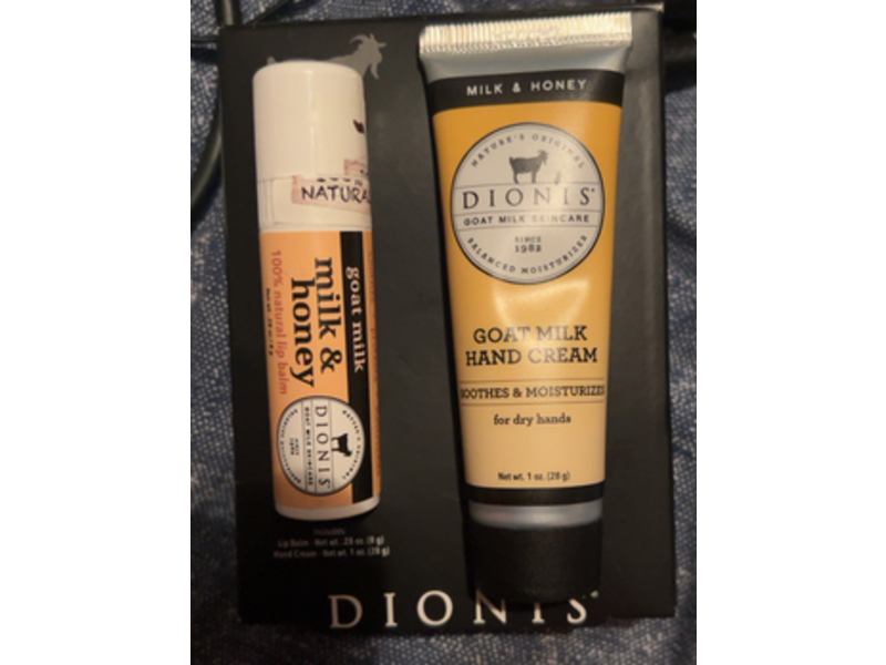 Dionis Goat Milk Hand Cream Soothes & Moisturizes, Milk & Honey, 1 oz/28 g