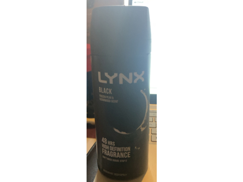 Lynx Black Deodorant Body Spray, Frozen Pear & Cedarwood Scent, 5.0 fl oz/150 mL, Pack Of 3