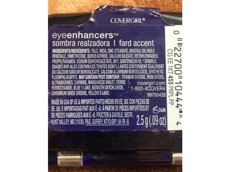 CoverGirl Eye Enhancers 1 Kit Shadow, Purple Pop 455, 0.09 oz/2.5 g