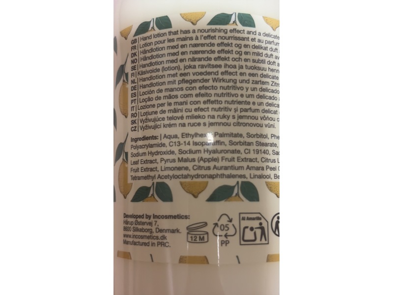 La Soie Hand Lotion, Lemon Scent, 10.14 fl oz/300 mL