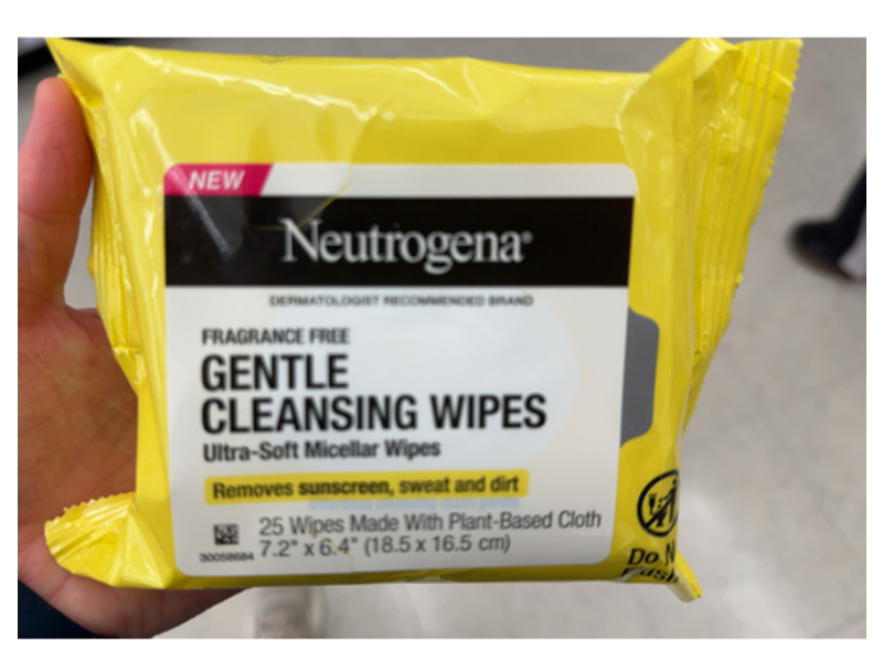 Neutrogena Gentle Facial Cleansing Wipes, Fragrance Free, Count 25