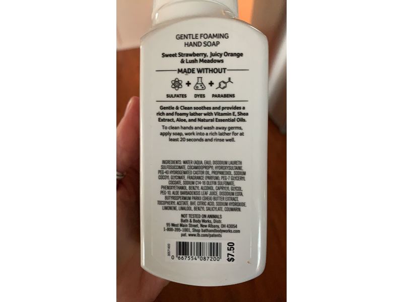 Bath & Body Works Gentle & Clean Foaming Hand Soap, Pink Strawberry, 8.75 fl oz/259 mL