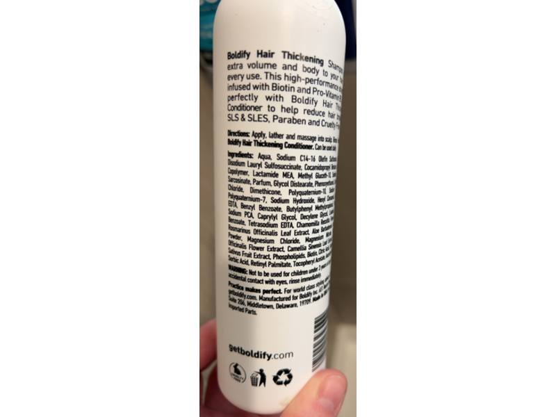 Boldify Hiar Thickening Shampoo, 8 fl oz/236 mL