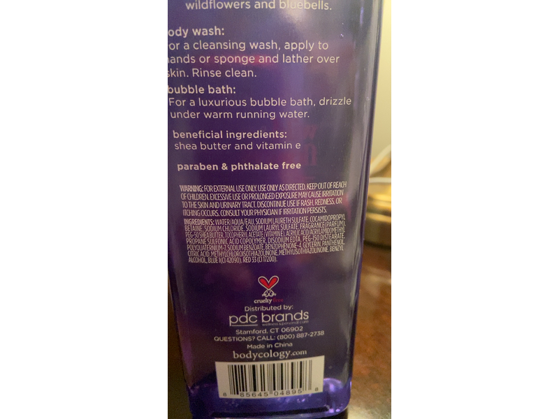 Bodycology 2 In 1 Body Wash & Bubble Bath, Wild Flower, 16 fl oz/473 mL