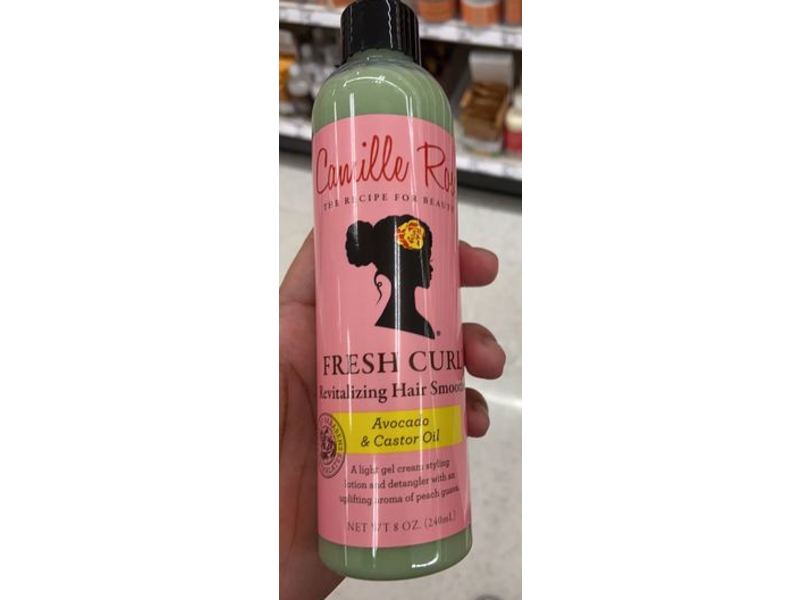 Camille Rose Fresh Curl Revitalizing Hair Smoother, Avocado & Castor Oil, 8 oz/240 mL