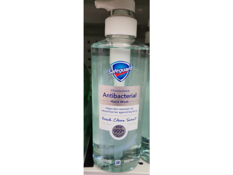Safeguard Antibacterial Hand Wash, Fresh Clean Scent, 15.5 oz/458 mL