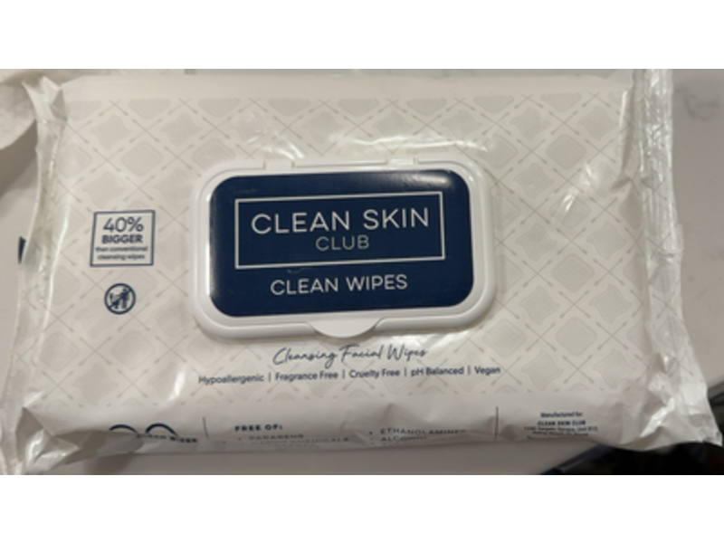 Clean Skin Club Clean Wipes, 30 Count