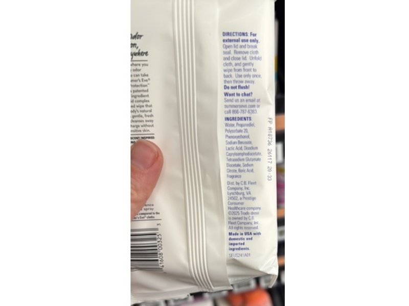 Summer's Eve Ultimate Odor Protection Cleansing Cloths, Fresh Scent 32 Count