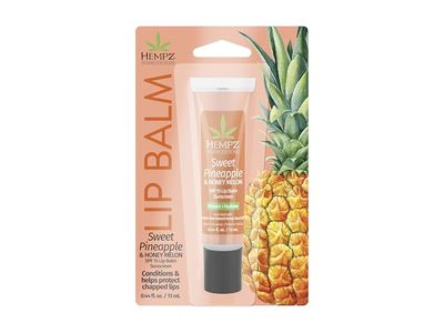Hempz Lip Balm, Sweet Pineapple & Honey Melon, SPF 15, 0.44 fl oz/13 mL