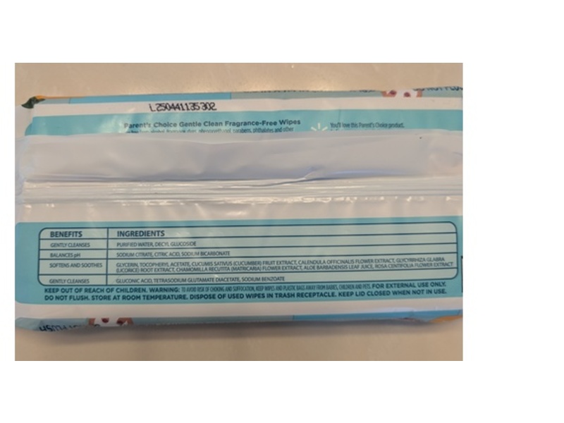 Parent's Choice Gentle Clean Wipes, 50 Count