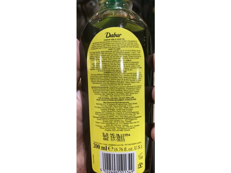 Dabur Amla Hair Oil, 6.76 fl oz/200 mL