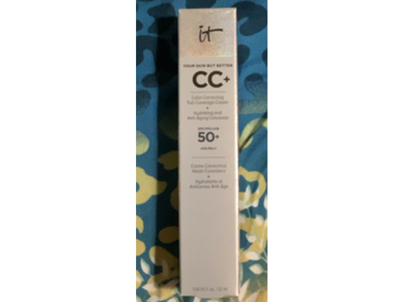 It CC+ Color Correcting Full Coverage Cream + Hydrating And Anti Aging Concealer, Medium, SPF 50+ PA++, 1.08 fl oz/32 mL