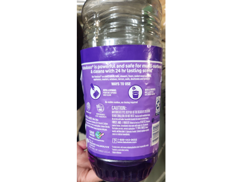 Fabuloso Multi-Purpose Cleaner, Lavender, 67.6 fl oz/2.1 L
