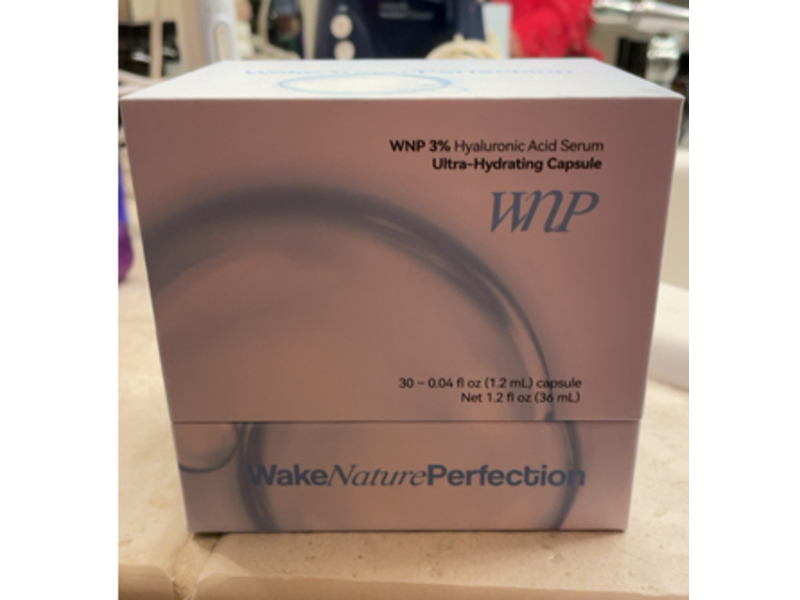 WNP Wake Nature Perfection Ultra-Hydrating Serum Capsule, Hyaluronic Acid, 0.04 fl oz/1.2 mL, 30 Count