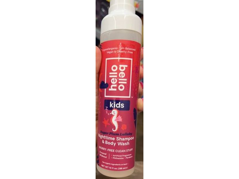 Hello Bello Kids Nighttime Shampoo & Body Wash, Sugar Plum Lullaby, 10 fl oz/296 mL