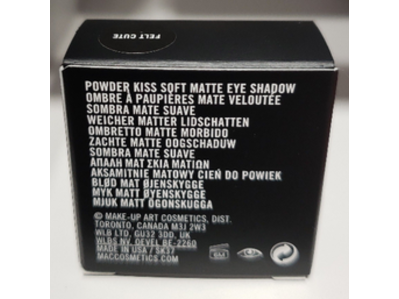 M.A.C Powder Kiss Soft Matte Eye Shadow, Felt Cute, 0.05 oz/1.5 g